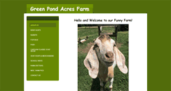 Desktop Screenshot of greenpondacresfarm.com